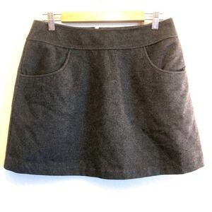 Vintage Express Wool Blend Mini Skirt Gray size 11/12 Large campagnie Preppy